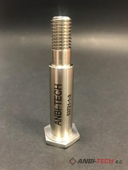 Steel screw with ANBI-TECH 53721-1-3 laser marking - part traceability marking